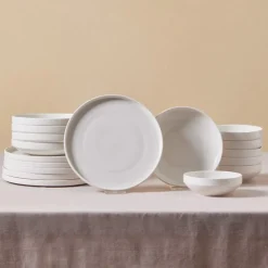 New Felix 18-Piece Porcelain Dinner Set for 6 People, White See All Dinner Sets|Porcelain Dinner Sets