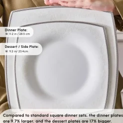 Outlet Fine Pearl Neklus 58-Piece Dinner Set for 12 People, See All Dinner Sets|Fine Bone Dinner Sets