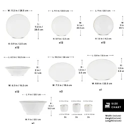 Discount Fine Pearl New Fame 58-Piece Dinner Set for 12 People, See All Dinner Sets|Fine Pearl Dinner Sets