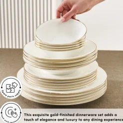 Discount Fine Pearl New Fame 58-Piece Dinner Set for 12 People, See All Dinner Sets|Fine Pearl Dinner Sets