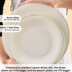 Discount Fine Pearl New Fame 58-Piece Dinner Set for 12 People, See All Dinner Sets|Fine Pearl Dinner Sets