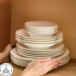 Discount Fine Pearl New Fame 58-Piece Dinner Set for 12 People, See All Dinner Sets|Fine Pearl Dinner Sets