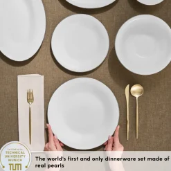 Outlet Fine Pearl New Fame 58-Piece Dinner Set for 12 People, Platin See All Dinner Sets|Fine Pearl Dinner Sets