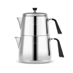 Sale Fiona Stainless Steel Teapot Set, XL, Silver Turkish Teapots