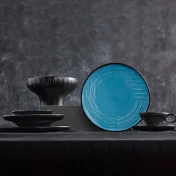 Best Fit Collection Stoneware CerealSoup Bowl, 20cm, Blue Black Bowls