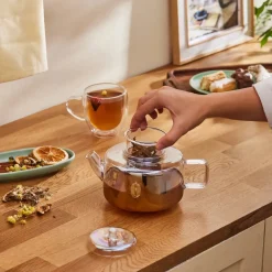 Outlet Flat Borosilicate Glass Teapot, Multi Turkish Coffee Pots|Turkish Teapots