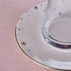 New Fleur 12-Piece Glass Turkish Tea Set for 6 People, 170ml, Turkish Tea Sets