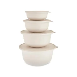 Clearance Forbs 4-Piece 2 in 1 Storage Container Set, Cream Storage Containers