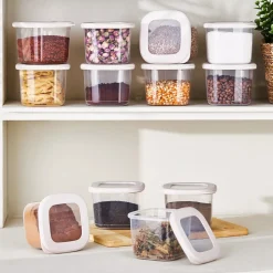 Best Forbs 12-Piece Storage Container, 500ml, Cream Storage Containers