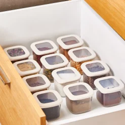 Best Forbs 12-Piece Storage Container, 500ml, Cream Storage Containers