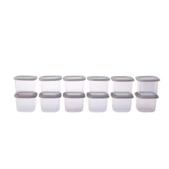 Best Forbs 12-Piece Storage Container, 500ml, Cream Storage Containers