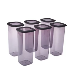New Forbs 6-Piece Storage Container, 1750ml, Anthratice Storage Containers