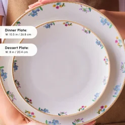 Clearance Forever Bone China New Brillo 53-Piece Dinner set for 12 People, Multi See All Dinner Sets|Bone China Dinner Sets