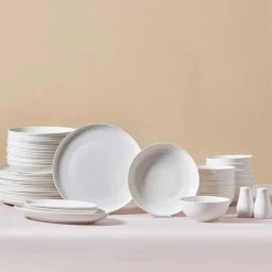 Hot Forever Bone China Allure 41-Piece Dinner Set for 12 People, White See All Dinner Sets|Bone China Dinner Sets