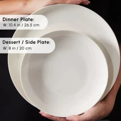 Hot Forever Bone China Allure 41-Piece Dinner Set for 12 People, White See All Dinner Sets|Bone China Dinner Sets