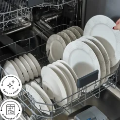 New Forever Bone China New Olio 53-Piece Dinner Set for 12 People, White See All Dinner Sets|Bone China Dinner Sets