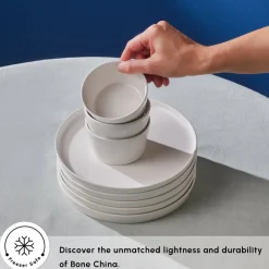 Sale Forever Bone China Bomo 22-Piece Serveware Set for 6 People, White See All Serveware Sets|Forever Bone China Serveware Sets