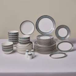 Online Forever Bone China New Cordoba 53-Piece Dinner Set for 12 People, Multi See All Dinner Sets|Bone China Dinner Sets