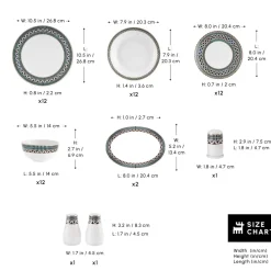 Online Forever Bone China New Cordoba 53-Piece Dinner Set for 12 People, Multi See All Dinner Sets|Bone China Dinner Sets