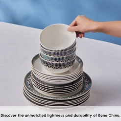 Online Forever Bone China New Cordoba 53-Piece Dinner Set for 12 People, Multi See All Dinner Sets|Bone China Dinner Sets