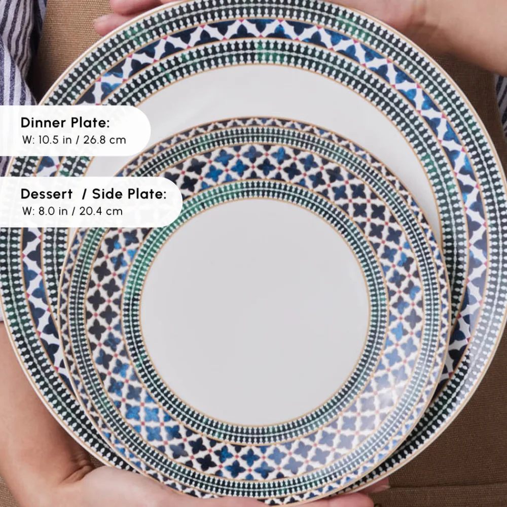 Online Forever Bone China New Cordoba 53-Piece Dinner Set for 12 People, Multi See All Dinner Sets|Bone China Dinner Sets