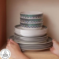 Online Forever Bone China New Cordoba 53-Piece Dinner Set for 12 People, Multi See All Dinner Sets|Bone China Dinner Sets