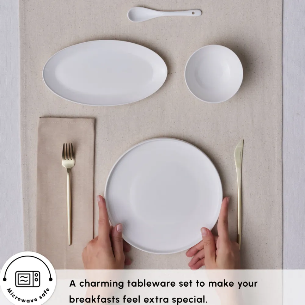 Forever Bone China Fika 22-Piece Serveware Set for 6 People, White Forever Bone China Serveware Sets|See All Serveware Sets