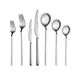 Clearance Gale 84-Piece Stainless Steel Cutlery Set for 12 People, Platin Cutlery Sets