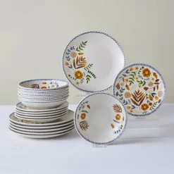 Hot Gardenya 18-Piece Stoneware Dinner Set for 6 People, Multi See All Dinner Sets|Stoneware Dinner Sets