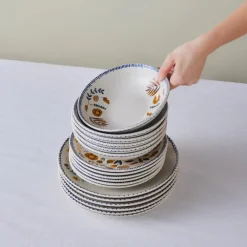 Hot Gardenya 18-Piece Stoneware Dinner Set for 6 People, Multi See All Dinner Sets|Stoneware Dinner Sets