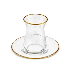 Sale Gent 12-Piece Turkish Tea Set for 6 People, 132ml, Turkish Tea Sets