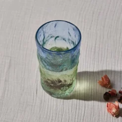 Glacier Glass Highball Glass, 383ml, Transparent Blue Green Highball Glasses