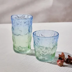 Glacier Glass Highball Glass, 383ml, Transparent Blue Green Highball Glasses
