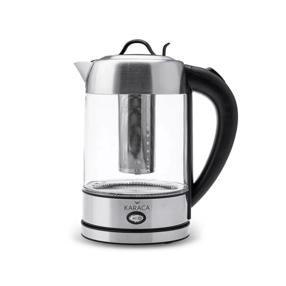 Hot Glass Herbal Tea Maker and Kettle, 1.7L, Inox Kettles