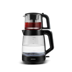 Outlet Glass Tea XL 2 in 1 Tea Maker Kettle, 1900W, Shiny Black Tea Machines