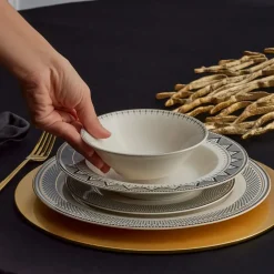 Discount Globe 24-Piece Bone China Dinner Set for 6 People, Multi See All Dinner Sets|Bone China Dinner Sets