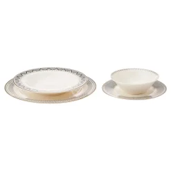 Discount Globe 24-Piece Bone China Dinner Set for 6 People, Multi See All Dinner Sets|Bone China Dinner Sets