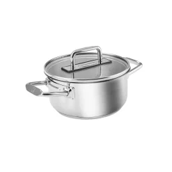 Clearance Grace Stainless Steel Induction Stockpot with Lid, 30cm, Silver Pots|Induction Cookware