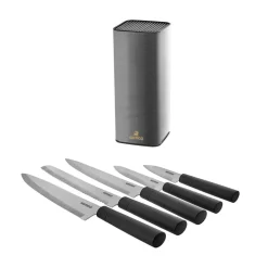 Sale Grammy Knife Block Set, 5 Piece, Inox Black Knife Sets