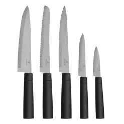 Sale Grammy Knife Block Set, 5 Piece, Inox Black Knife Sets