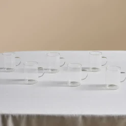 Discount Guido 6-Piece Tea Cup Set for 6 People, 200ml, Transparent Tea Set