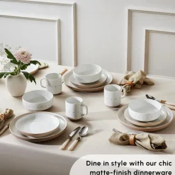 New Haag 16-Piece Stoneware Dinner Set for 4 People, Multi See All Dinner Sets|Stoneware Dinner Sets