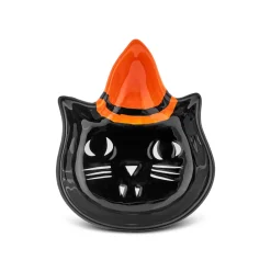 Discount Halloween Catspy Ceramic Snack Bowl, 12cm, Multicolour Bowls