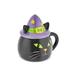 Clearance Halloween Catty Ceramic Mug, 370ml, Black White Mugs