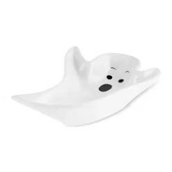 Discount Halloween Ghosts Ceramic Snack Bowl, 12cm, Black White Bowls