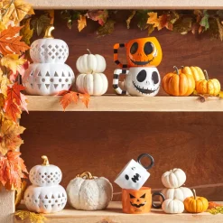 Outlet Halloween Led Light Trinket, 24cm, White Gold Ornaments