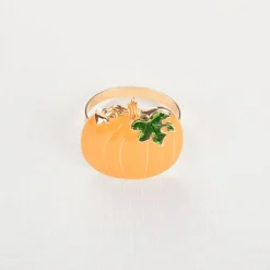 Online Halloween Pumpkin Napkin Ring Set, 2 Piece, 6.5cm, Multi Napkin Rings