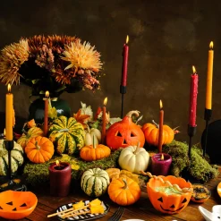 Discount Halloween Pumpkin Ceramic Snack Bowl, 13cm, Orange Bowls