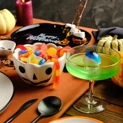 Outlet Halloween Pumpkin Ceramic Snack Bowl, 13cm, White Bowls