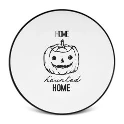 Hot Halloween Pumpkin Ceramic Serving Platter, 27cm, Black White Side Plates